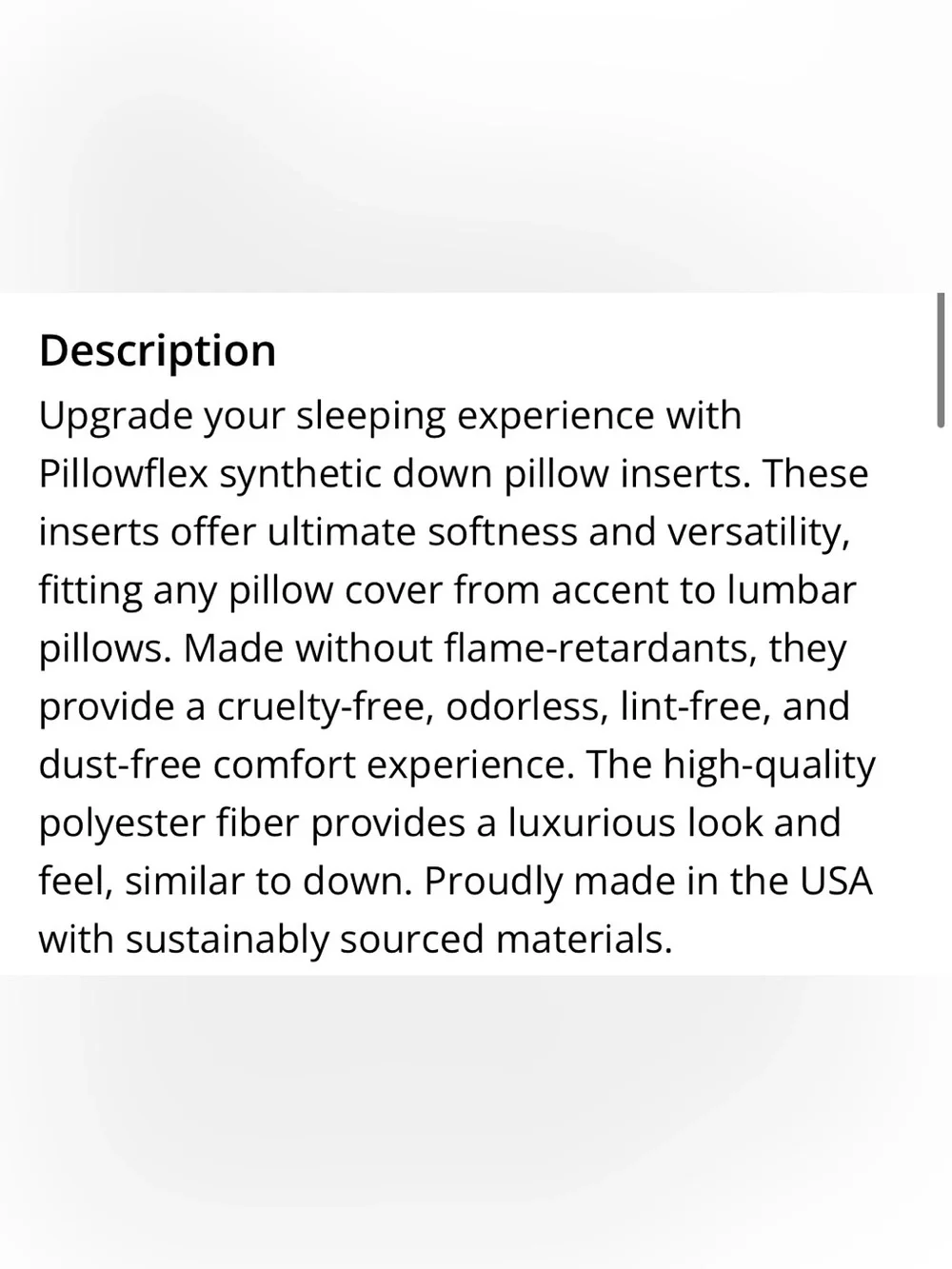 Pillowflex includes insert